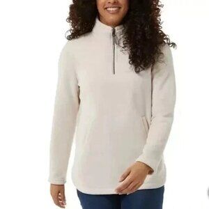 32 Degrees Chenille Women's XXL Tan 1/4 Zip Fleece Pullover Sweatshirt N0005